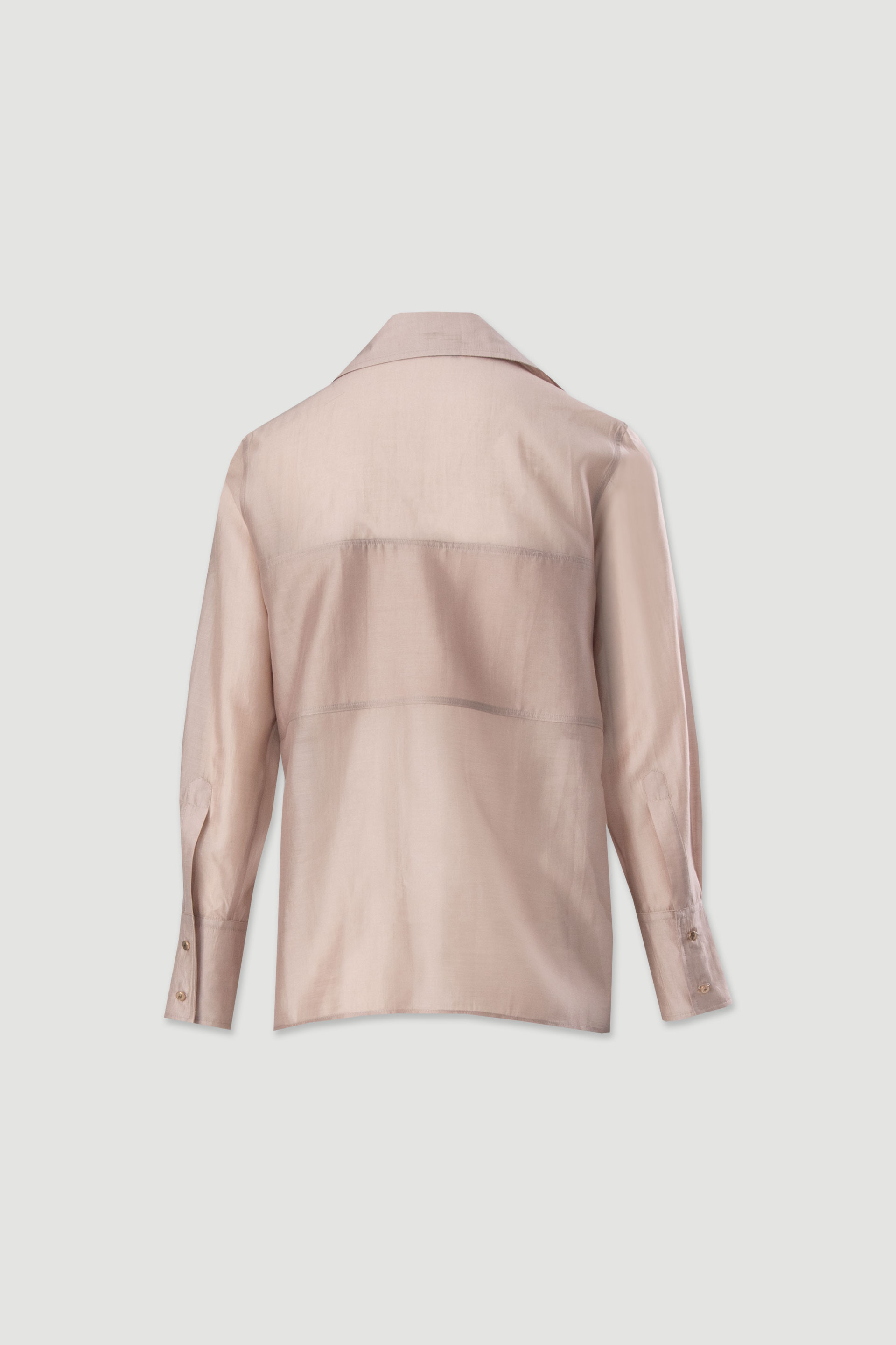 Blusa em liocel com detalhe de tecido duplo na frente