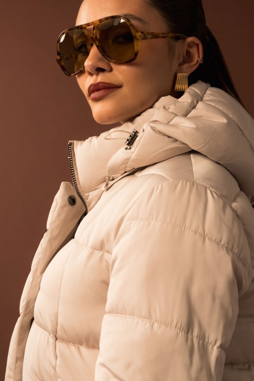 Quilted parka with hood Quilted parka with hood