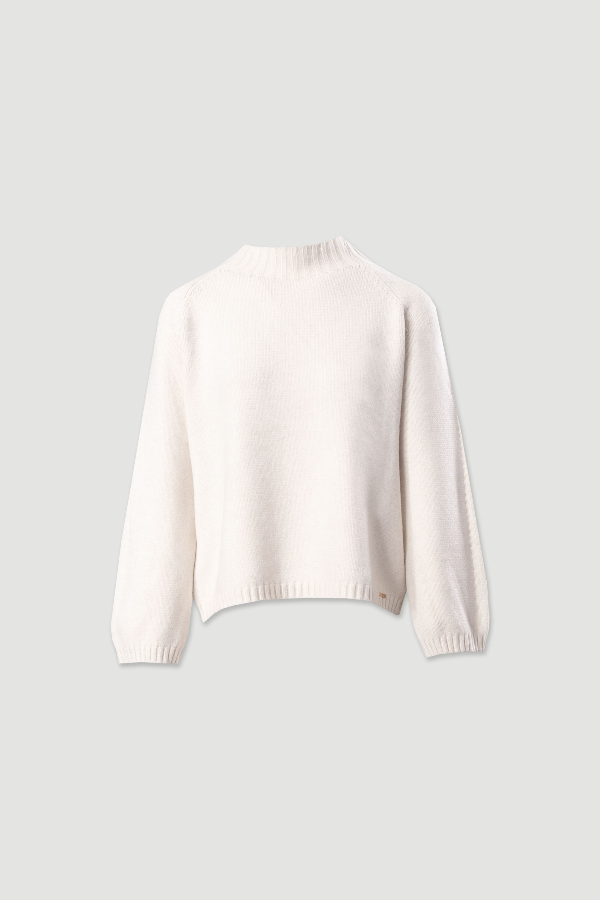 Camisola de malha fluida com meia gola