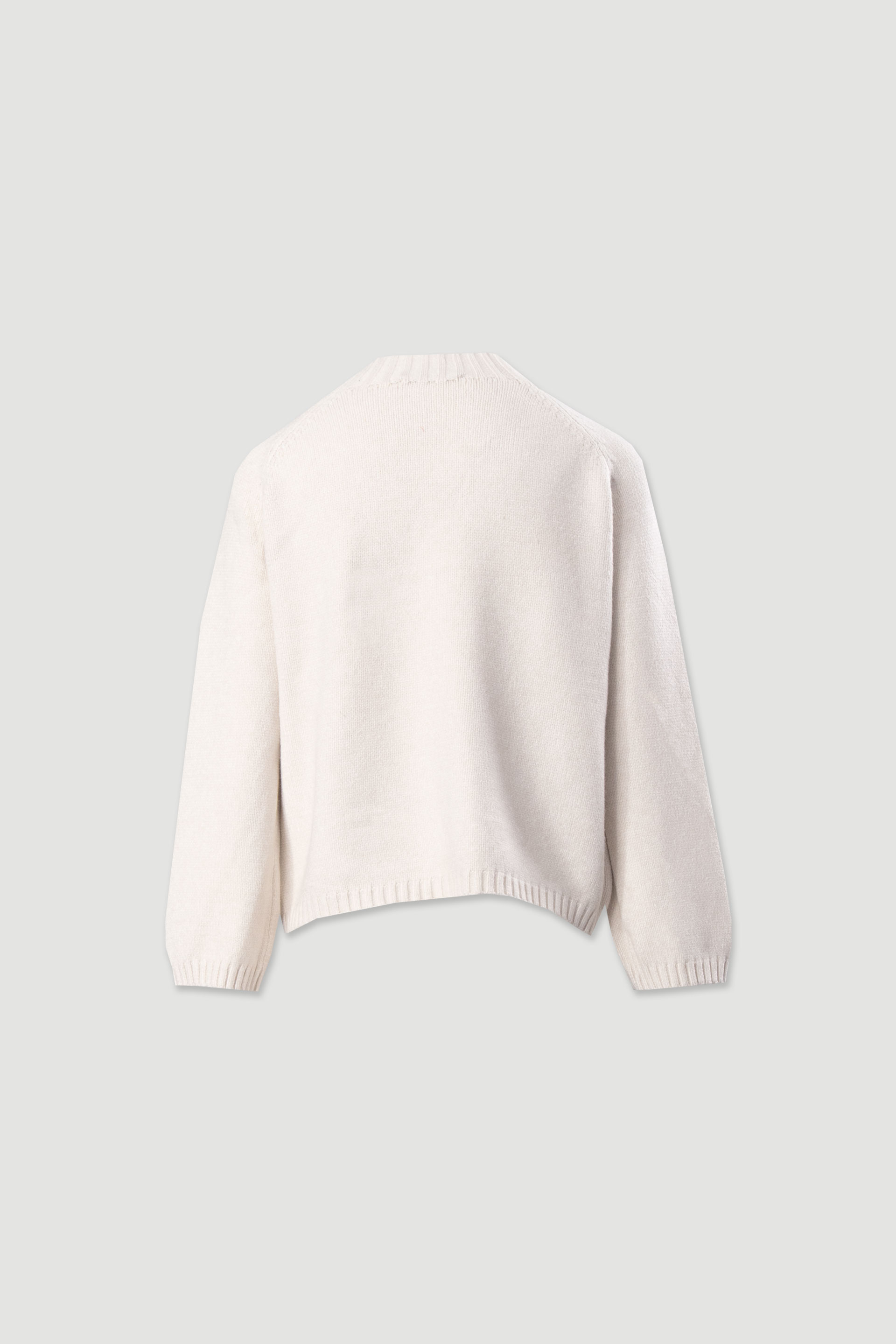 Fluid knit sweater with mock neck