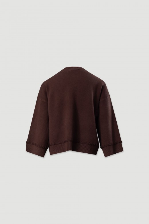 Pull en maille avec manches 3/4 Pull en maille avec manches 3/4