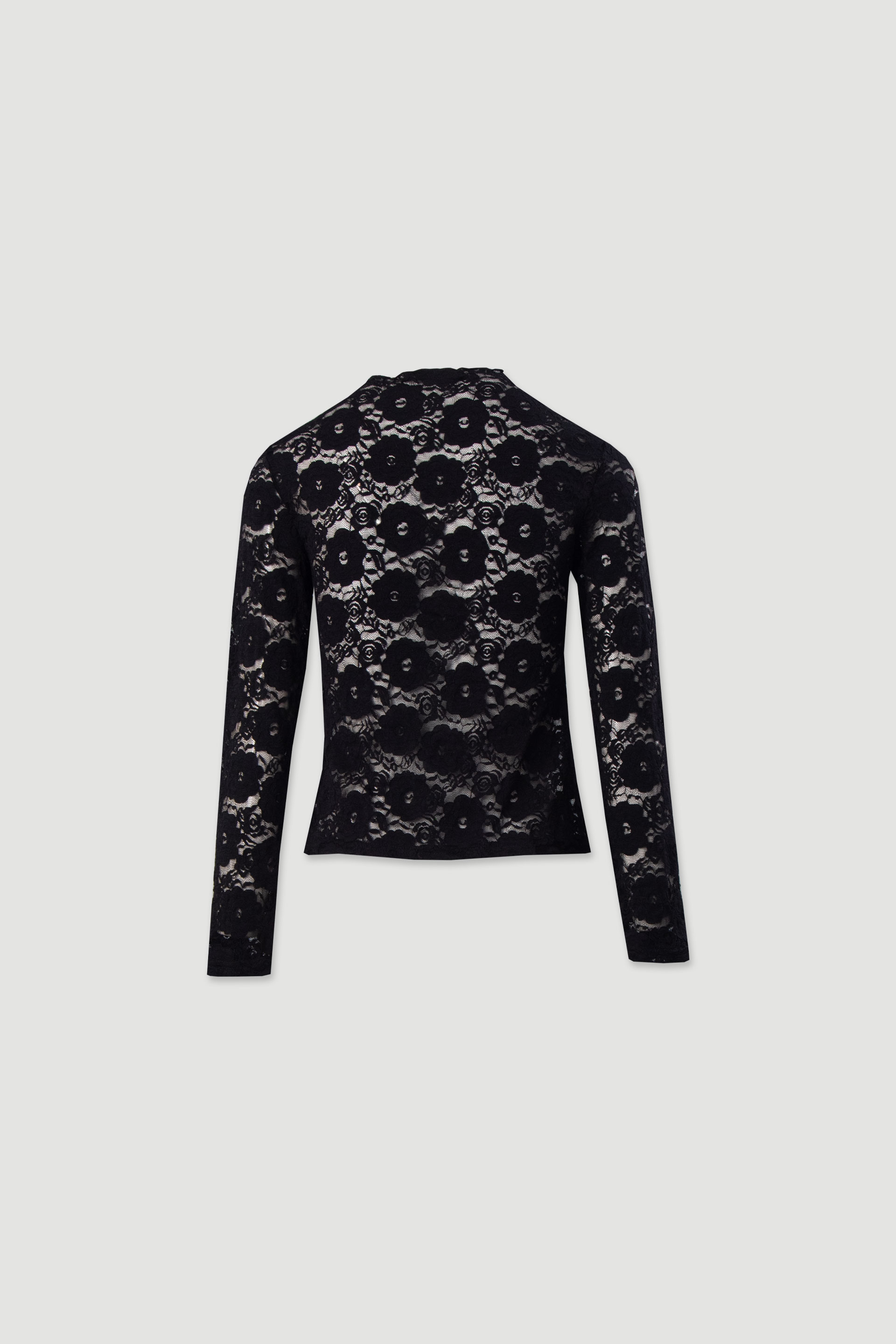 Long-sleeve lace top