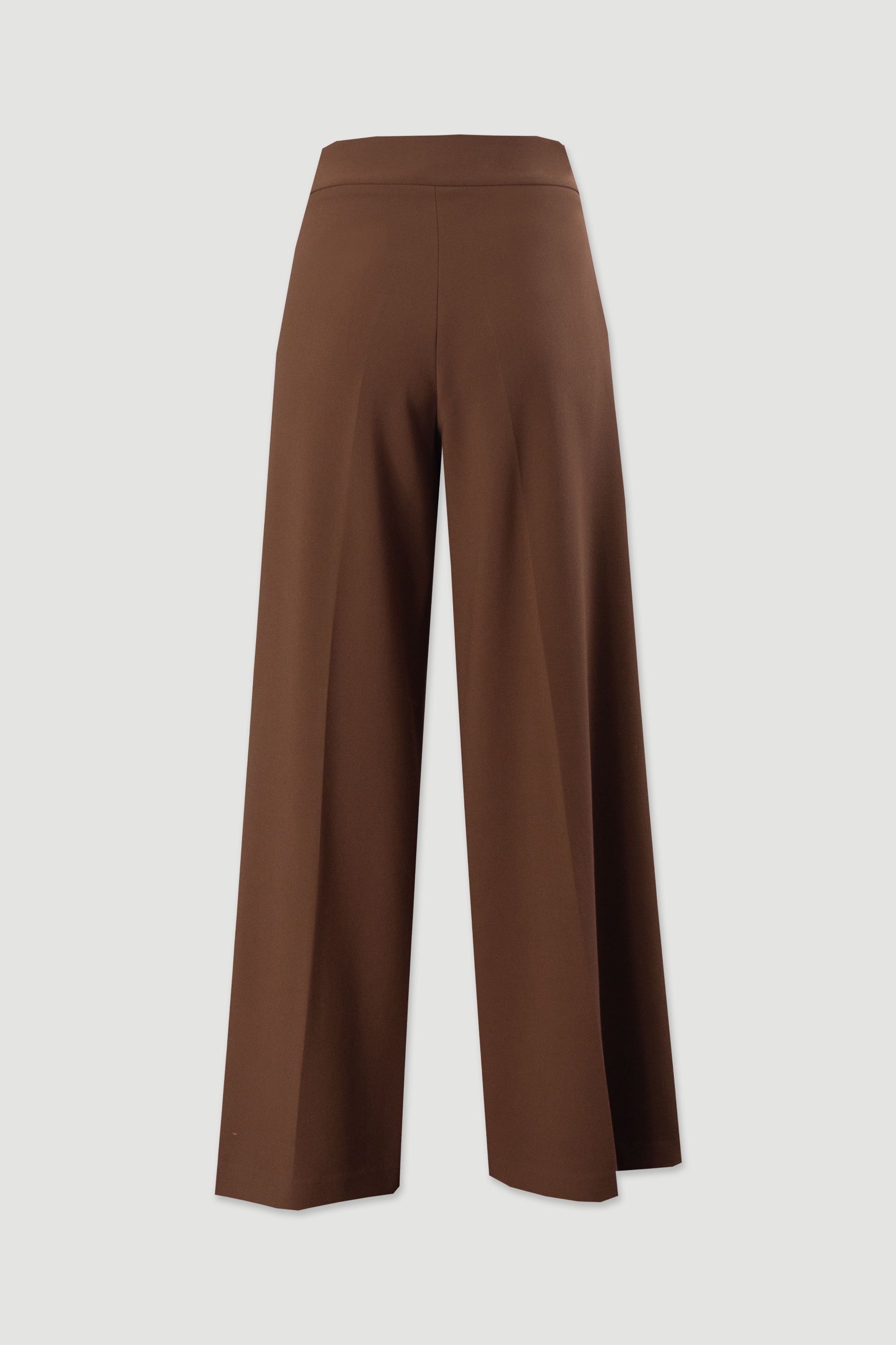 Calça clássica wide leg de cintura subida