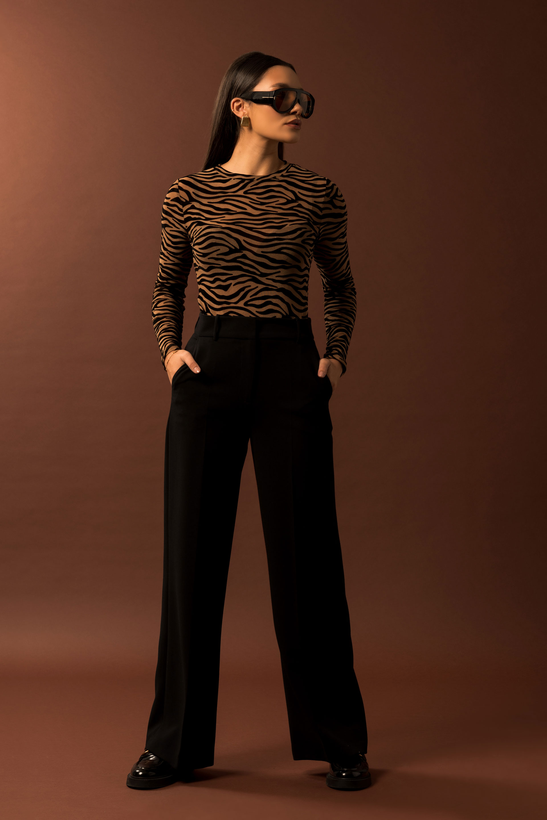 Calça wide leg de alfaiataria