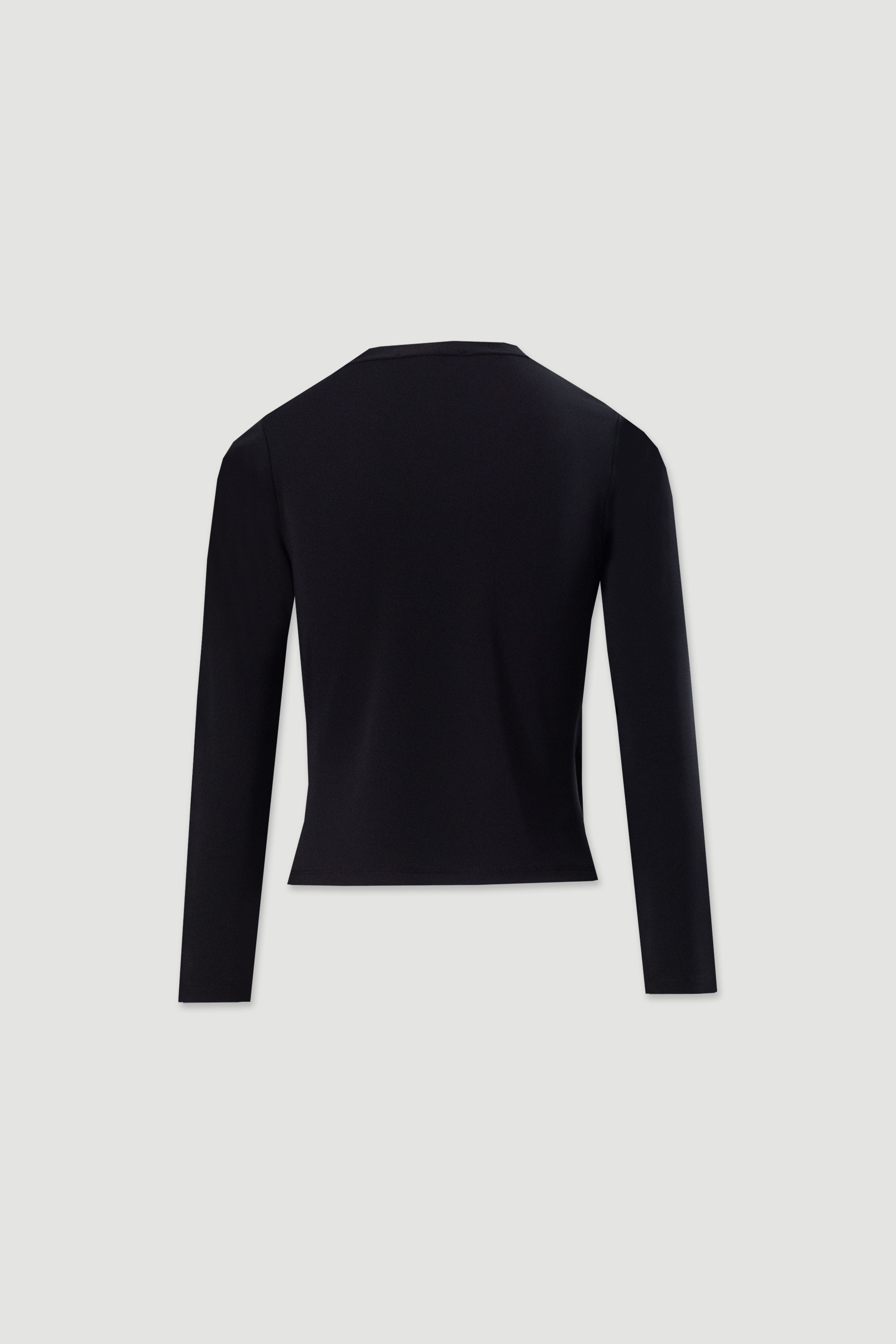 Knitted jumper with wrap neckline