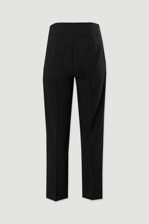 Calça clássica com cós cruzado Calça clássica com cós cruzado