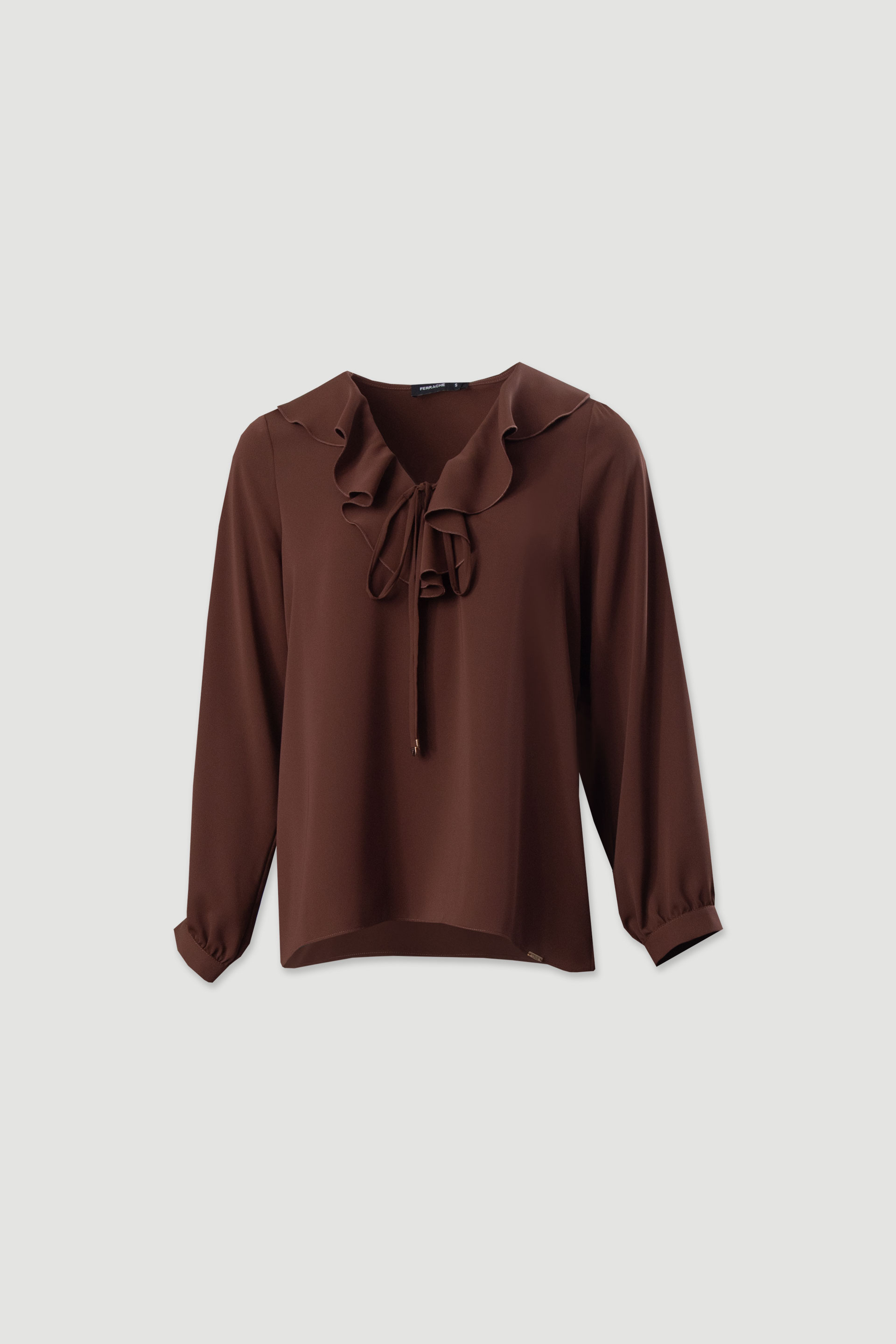 Túnica com folho e laço no decote