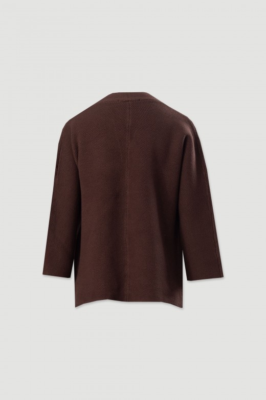 Chaqueta de punto con botn personalizado