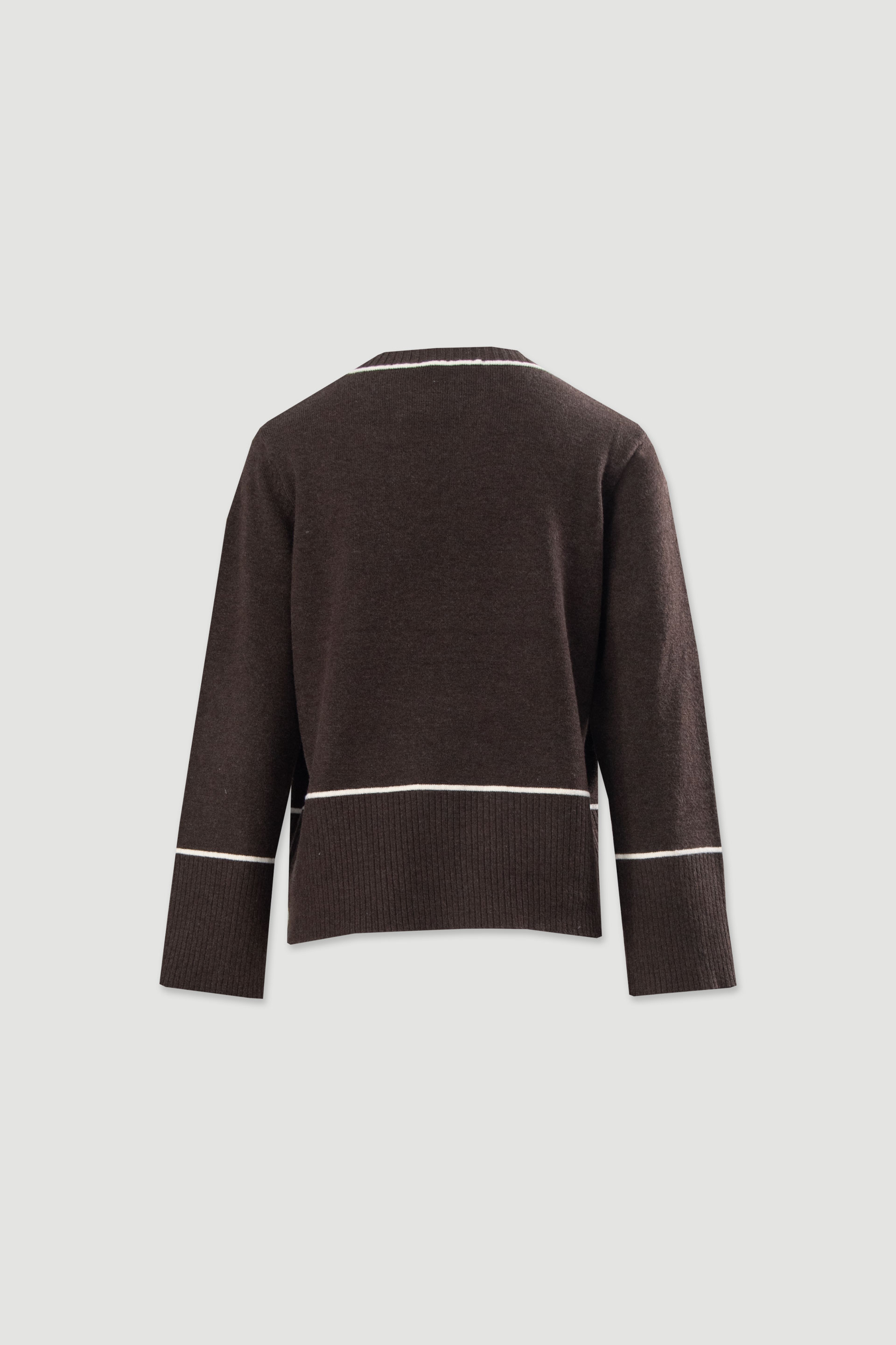 Jersey de punto con detalles de rayas en contraste