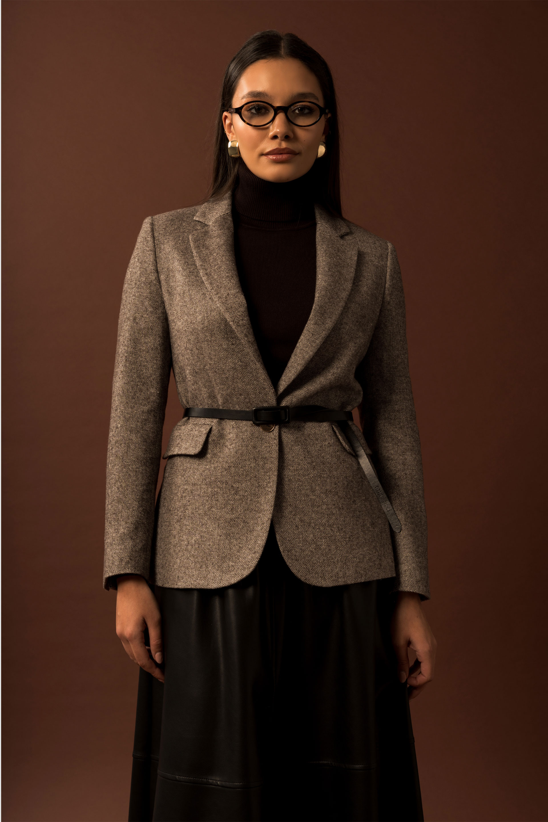 Blazer clássico texturizado com lã