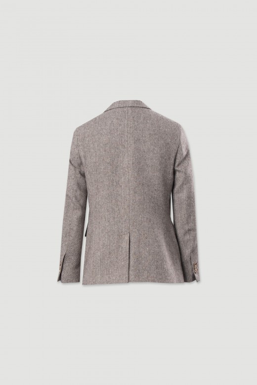 Blazer en laine  motif chevrons