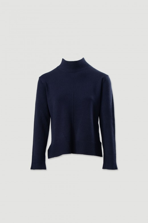 Camisola de gola subida em malha Camisola de gola subida em malha