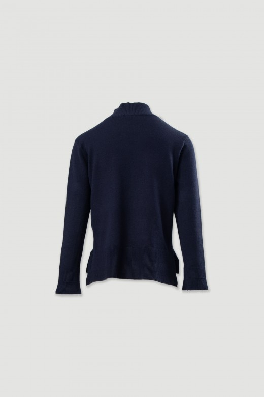 Camisola de gola subida em malha Camisola de gola subida em malha