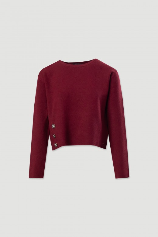 Camisola de malha curta com botões personalizados Camisola de malha curta com botões personalizados