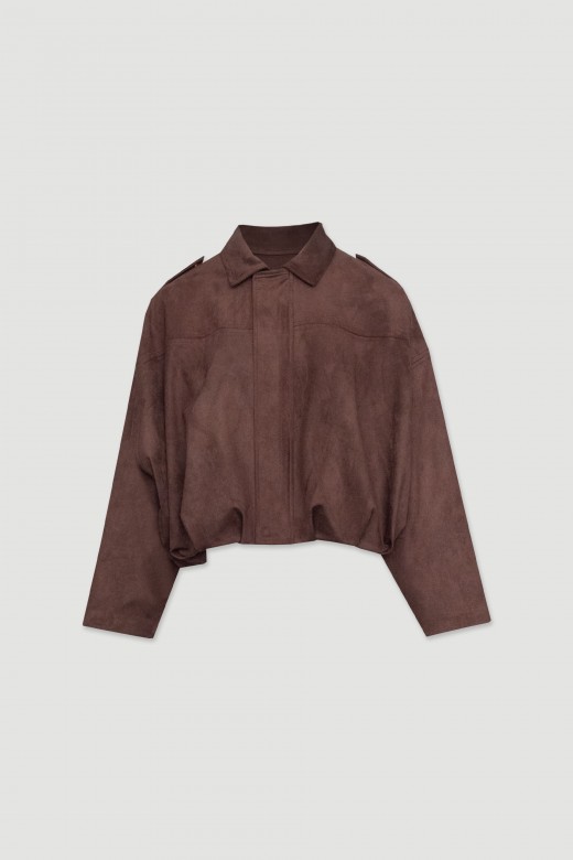 Cazadora bomber corta efecto ante Cazadora bomber corta efecto ante