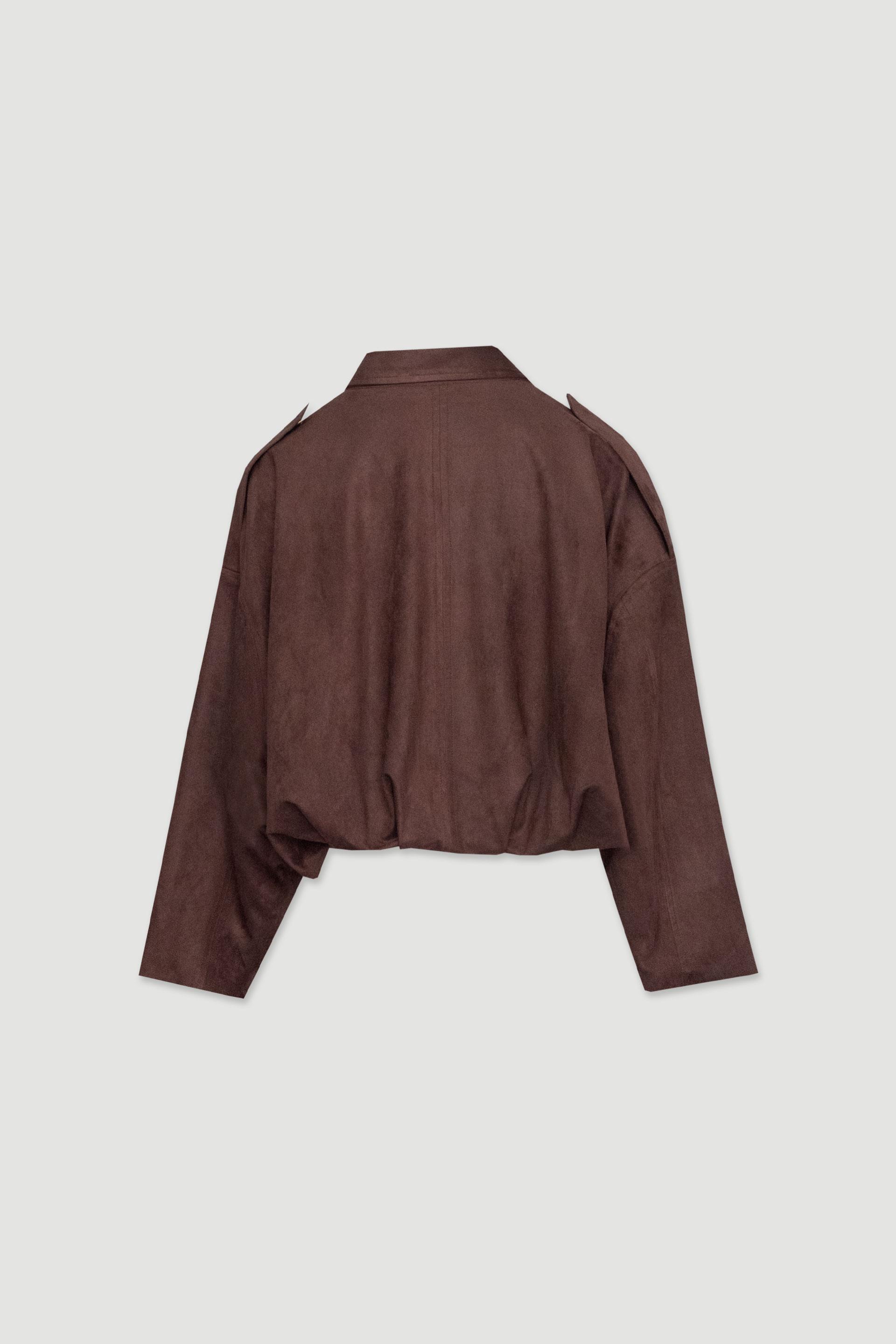 Blouson bomber court effet suédine