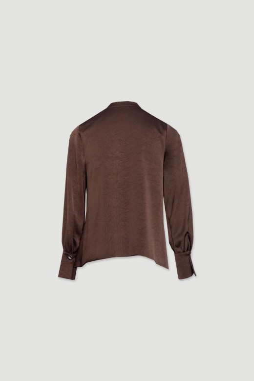 Túnica com decote drapeado Túnica com decote drapeado