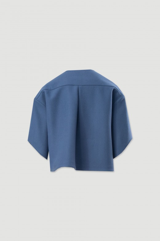 Abrigo corto abierto con lana Abrigo corto abierto con lana