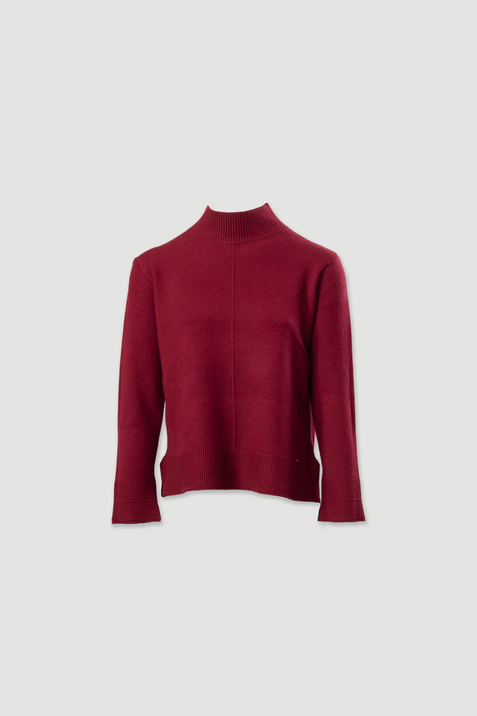 Camisola de gola subida em malha