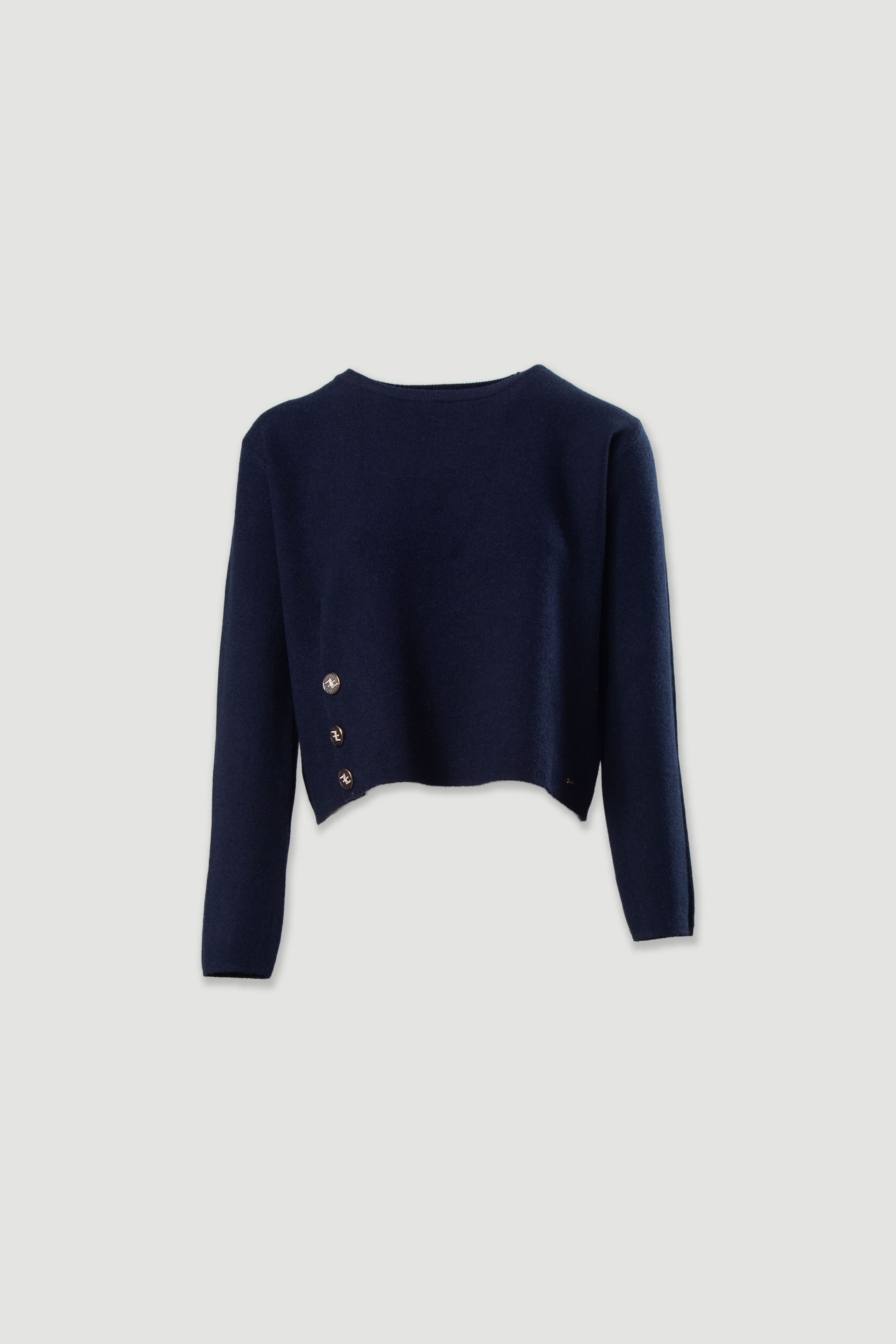 Camisola de malha curta com botões personalizados