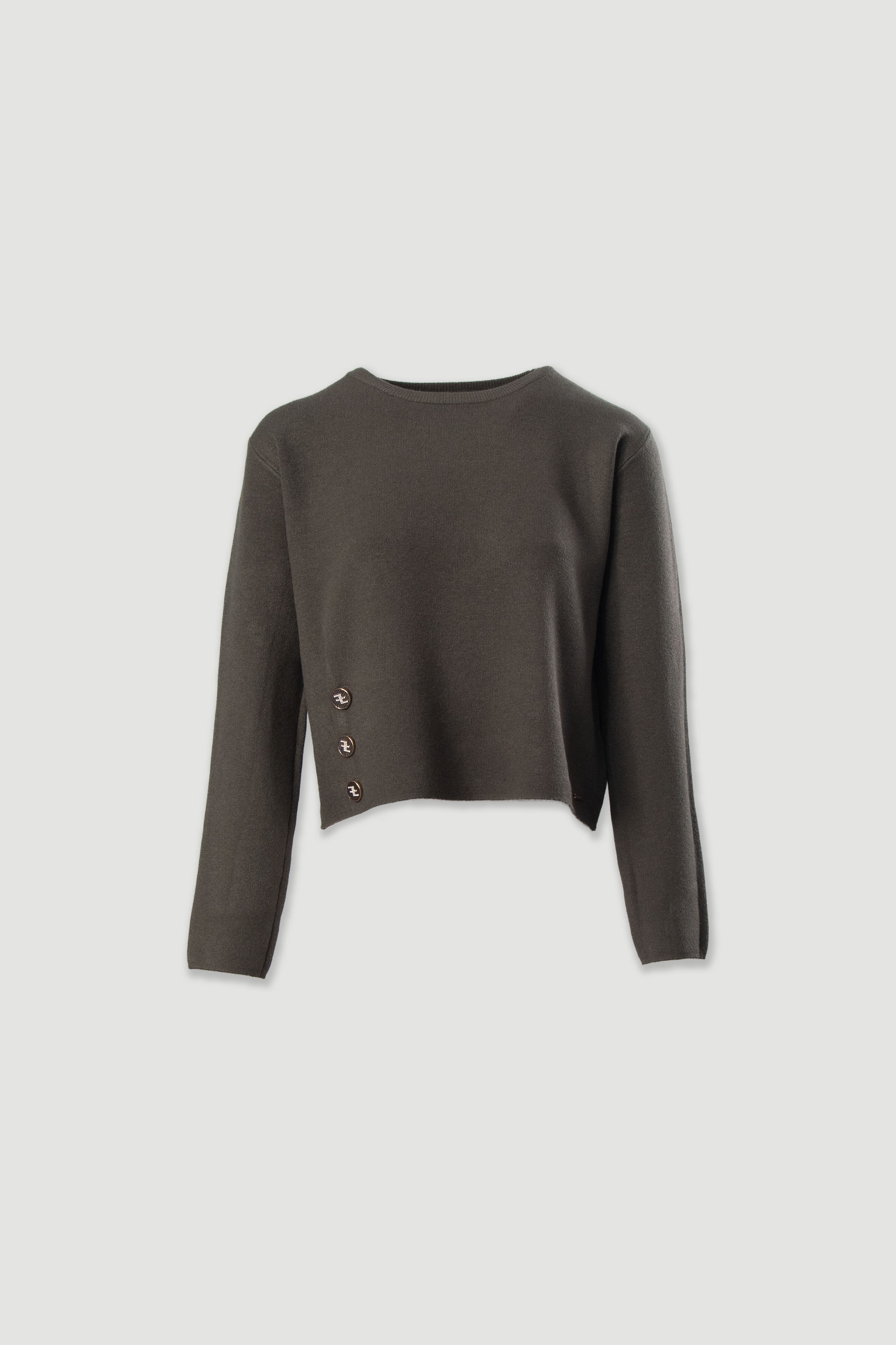 Camisola de malha curta com botões personalizados