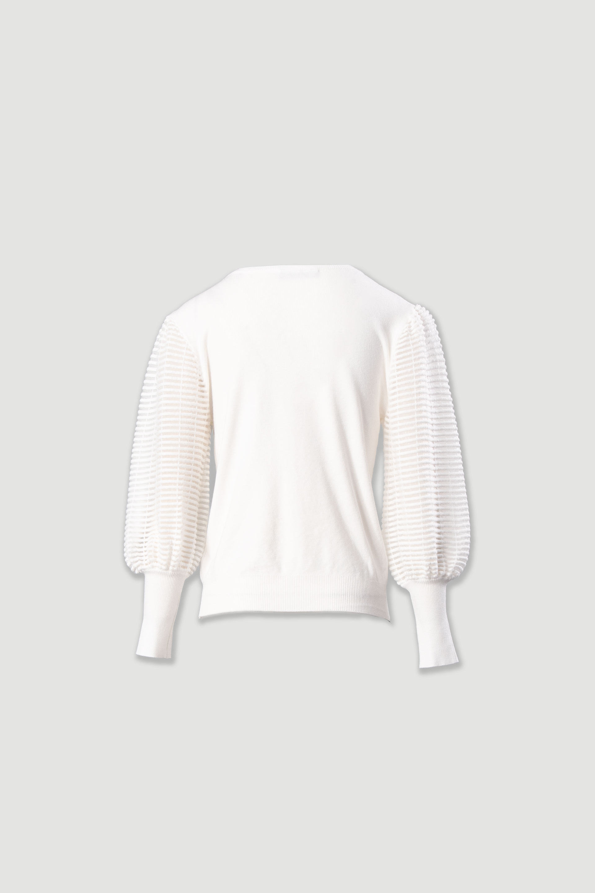 Camisola em malha com mangas em organza