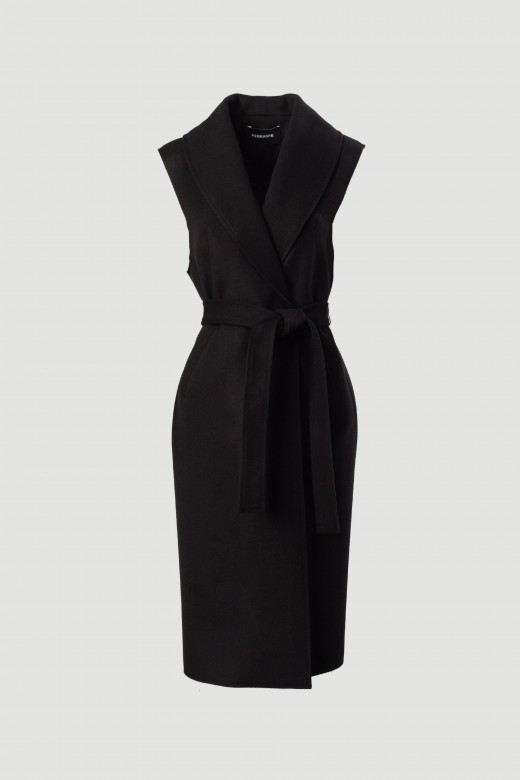 Chaleco largo con cinturón Chaleco largo con cinturón