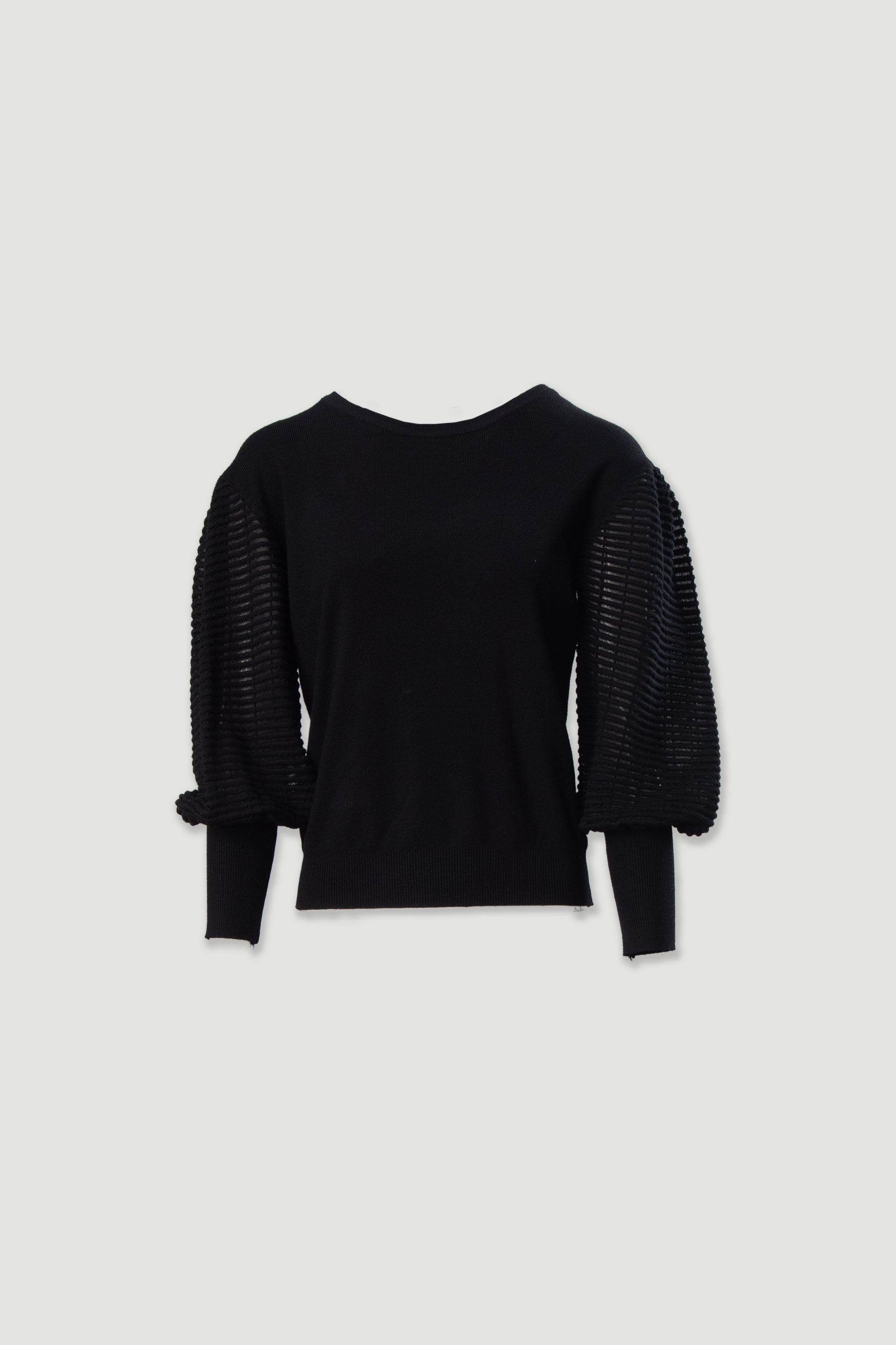 Camisola em malha com mangas em organza