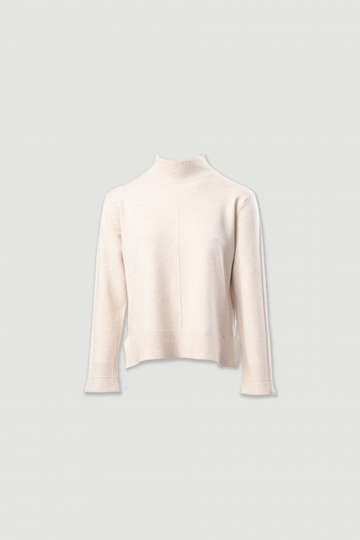 Jersey de cuello alto en punto Jersey de cuello alto en punto