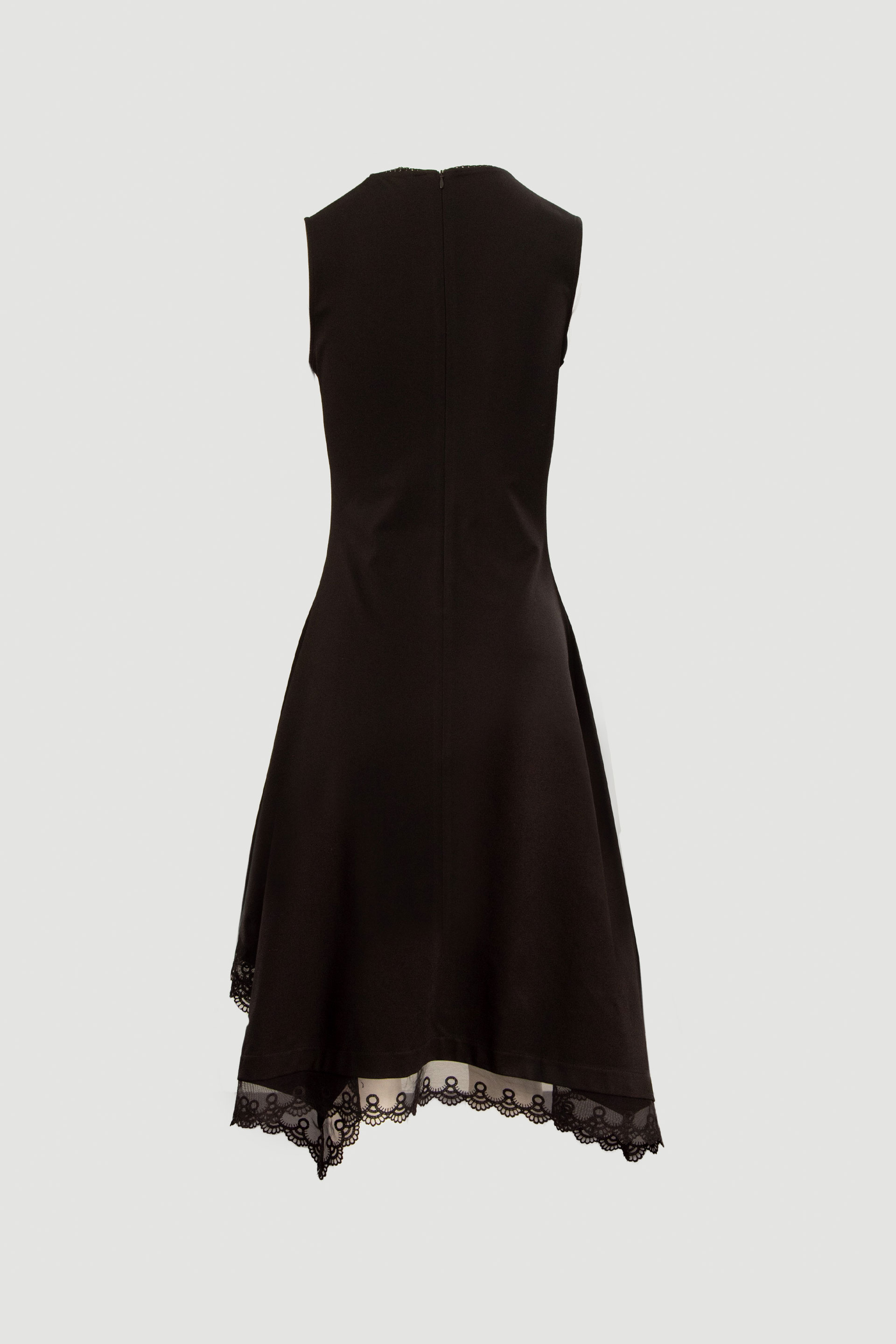Midi dress with lace detail
