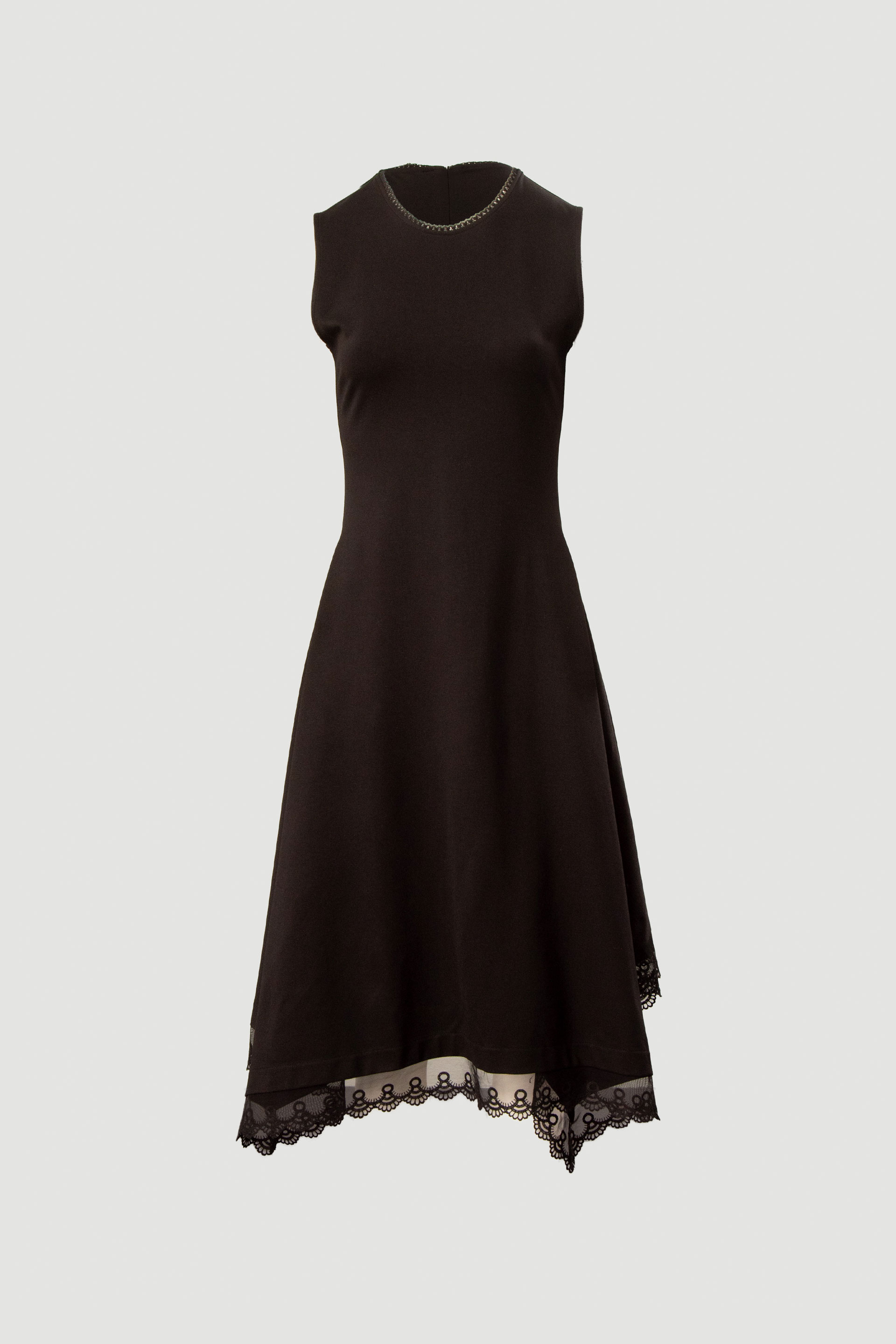Midi dress with lace detail