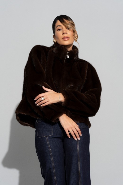 Chaqueta corta de pelo sintético Chaqueta corta de pelo sintético