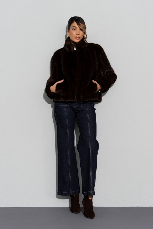 Chaqueta corta de pelo sintético Chaqueta corta de pelo sintético