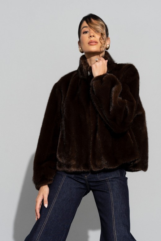 Chaqueta corta de pelo sintético Chaqueta corta de pelo sintético