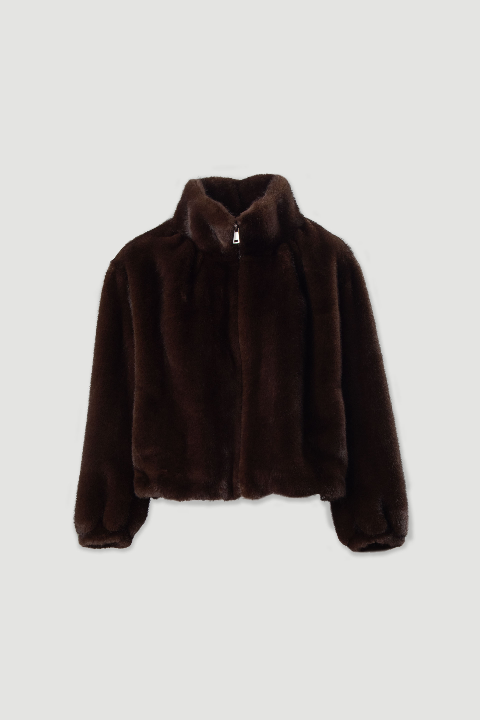 Chaqueta corta de pelo sintético