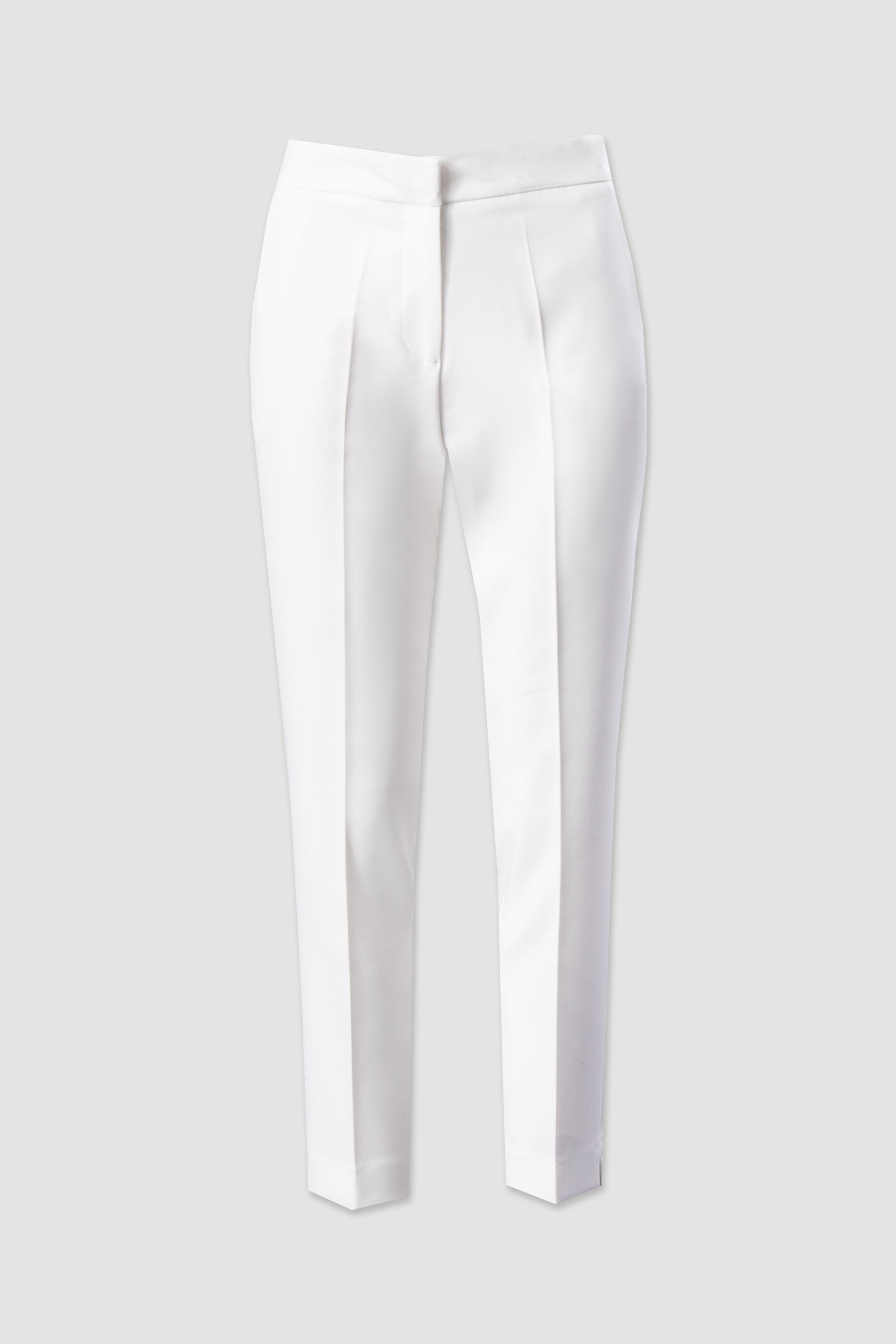 High-waisted classic trousers with elastic detail