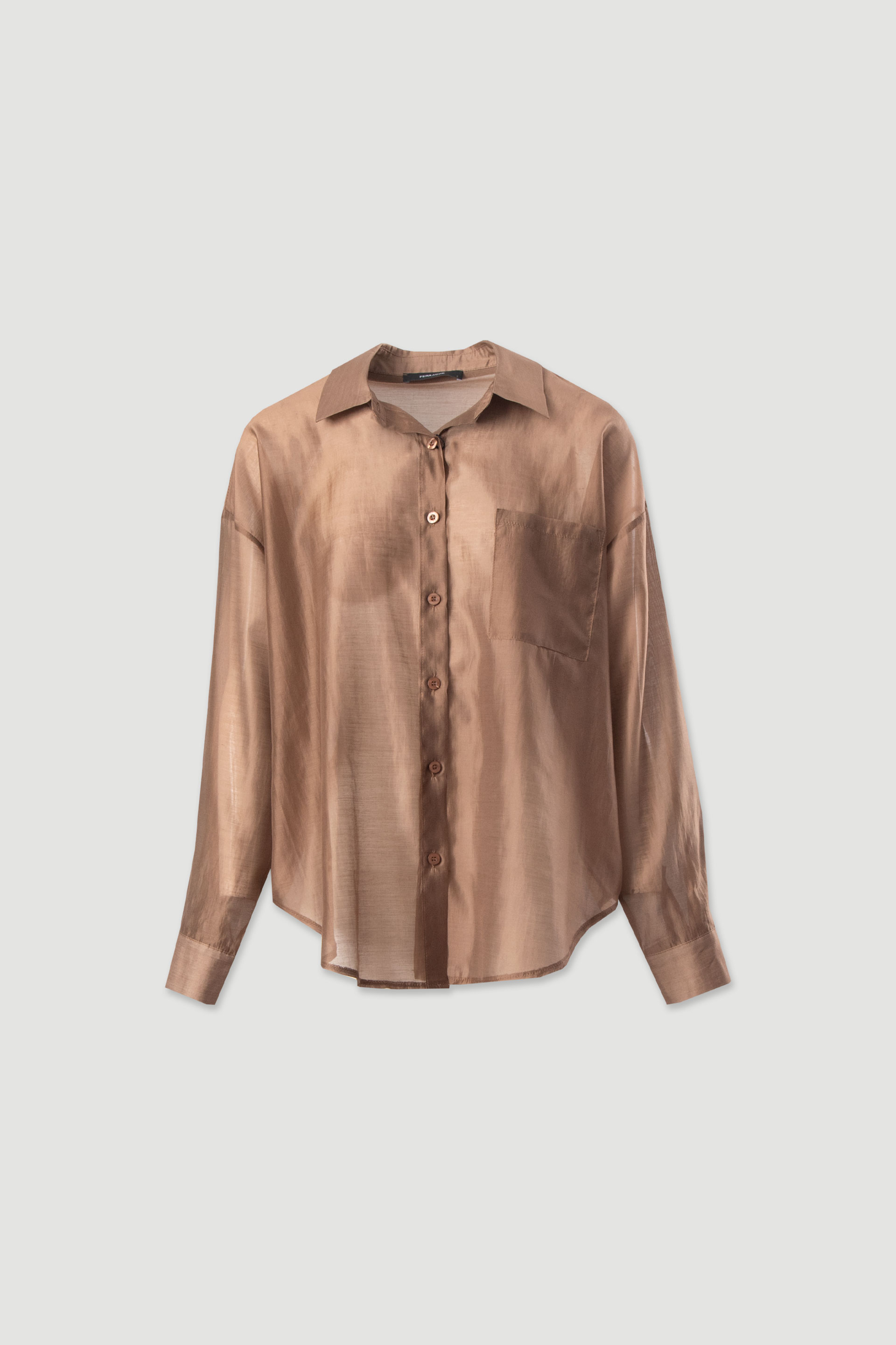 Camisa fluida semitransparente