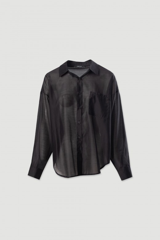 Camisa fluida semitransparente Camisa fluida semitransparente
