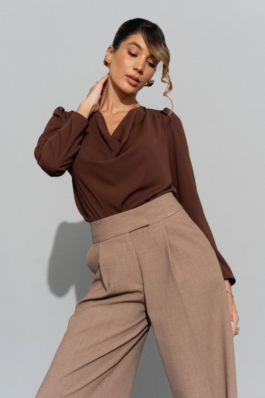 Túnica con escote drapeado Túnica con escote drapeado