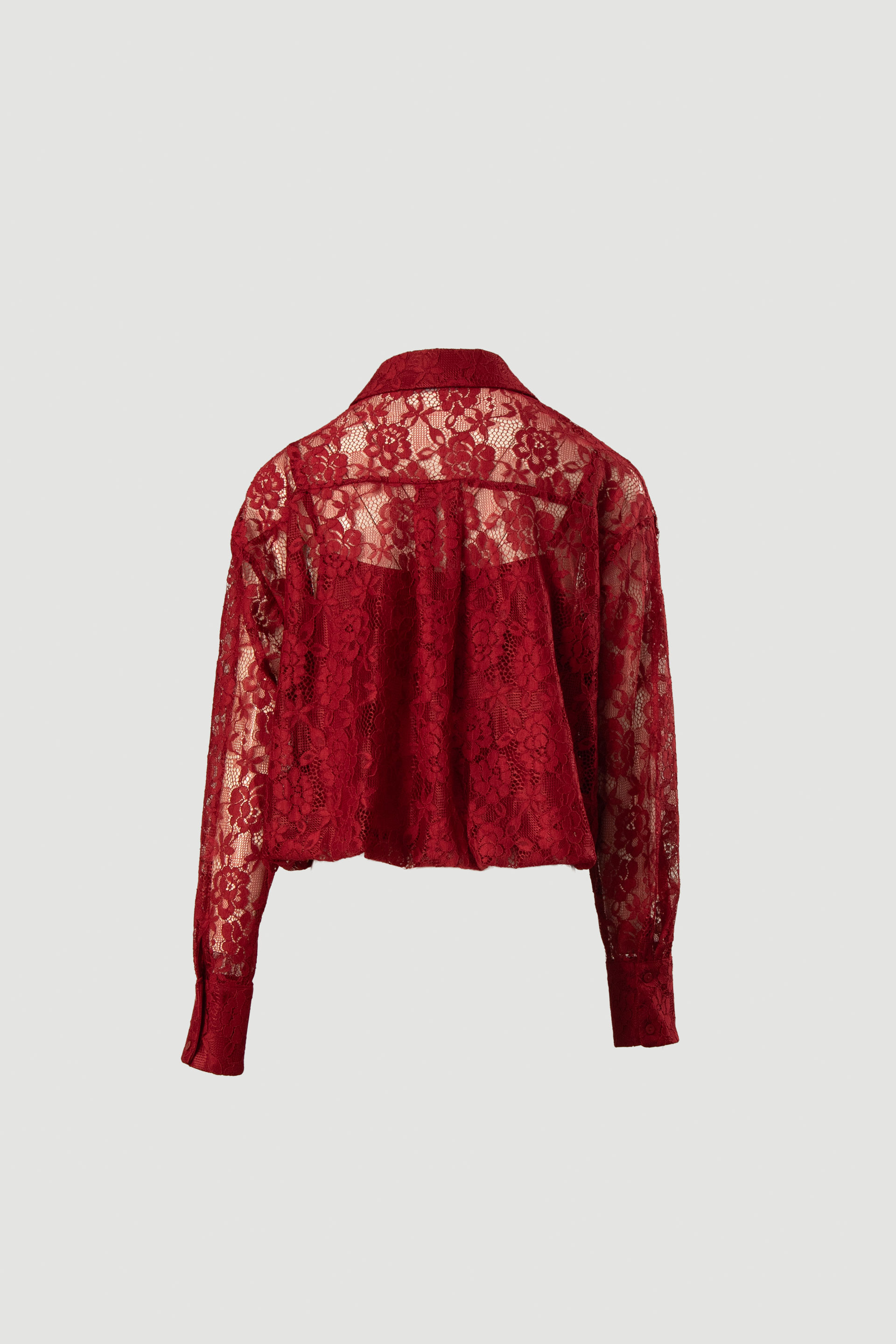 Blusa de encaje y mangas largas