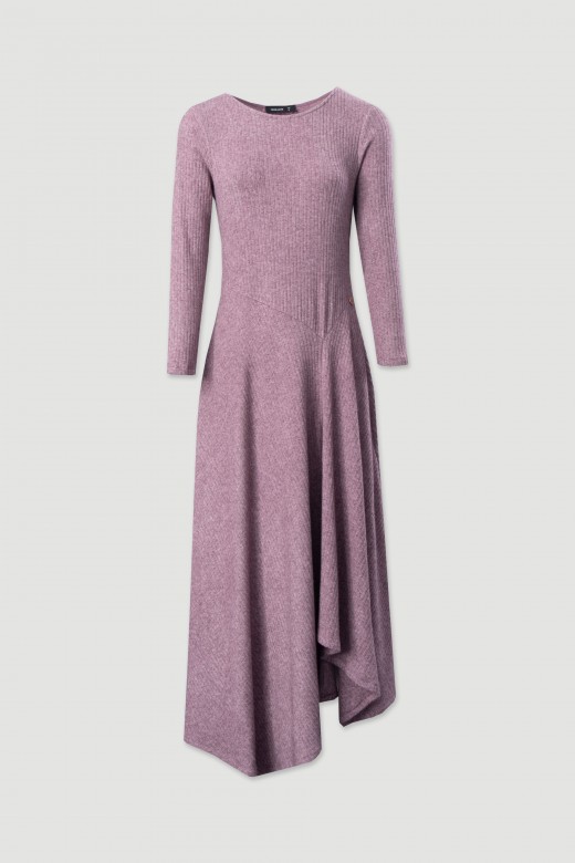Vestido de punto asimtrico
