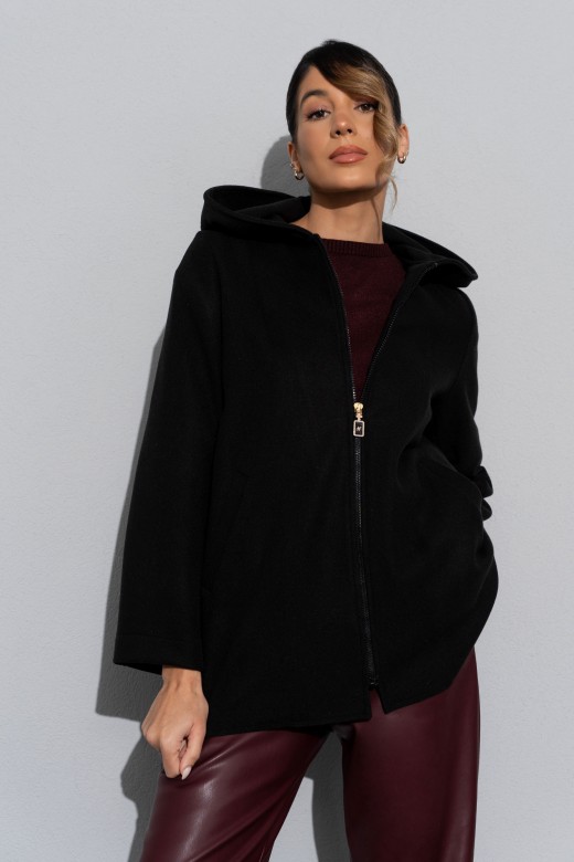 Abrigo de paño con capucha Abrigo de paño con capucha