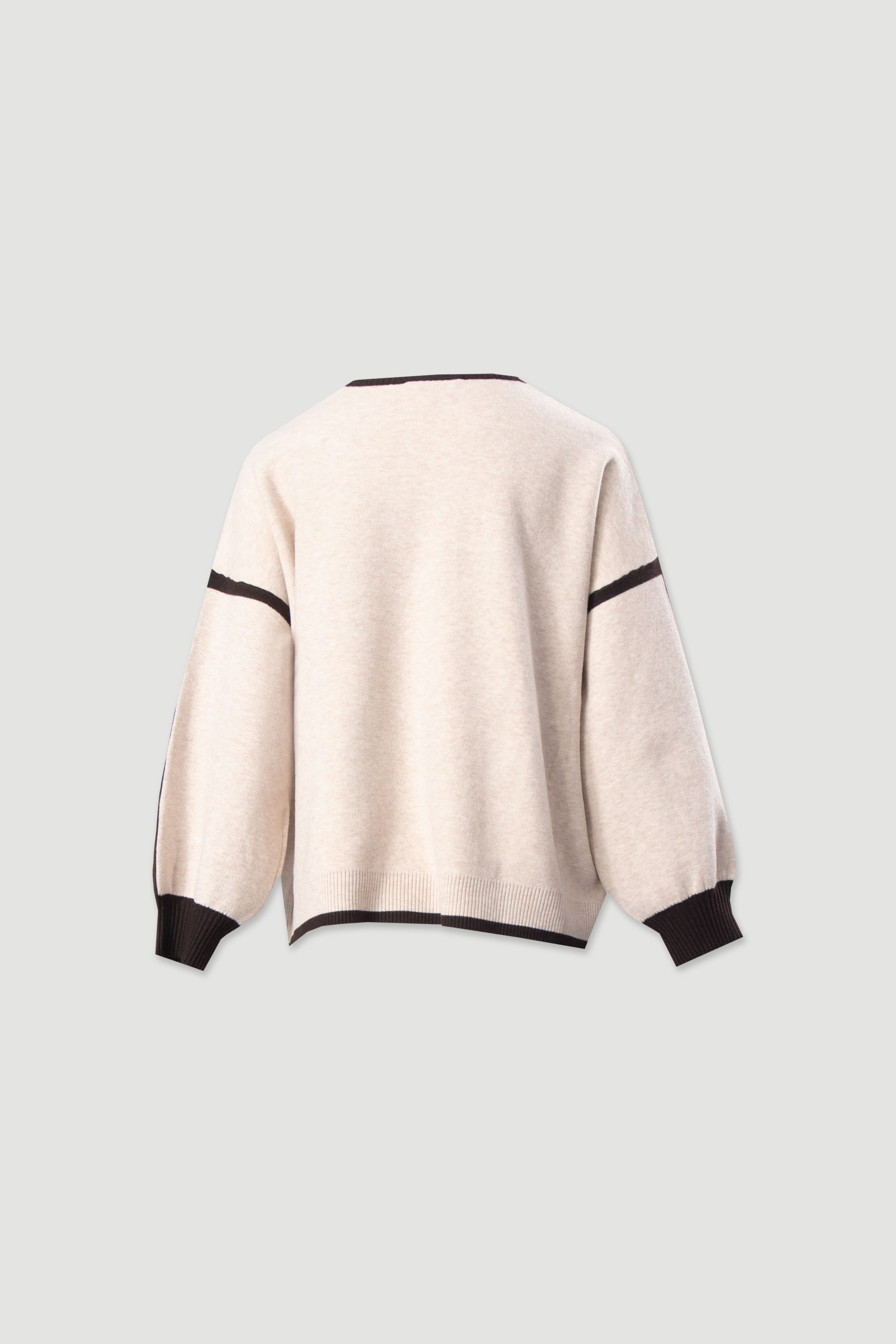 Knit sweater with contrasting detail