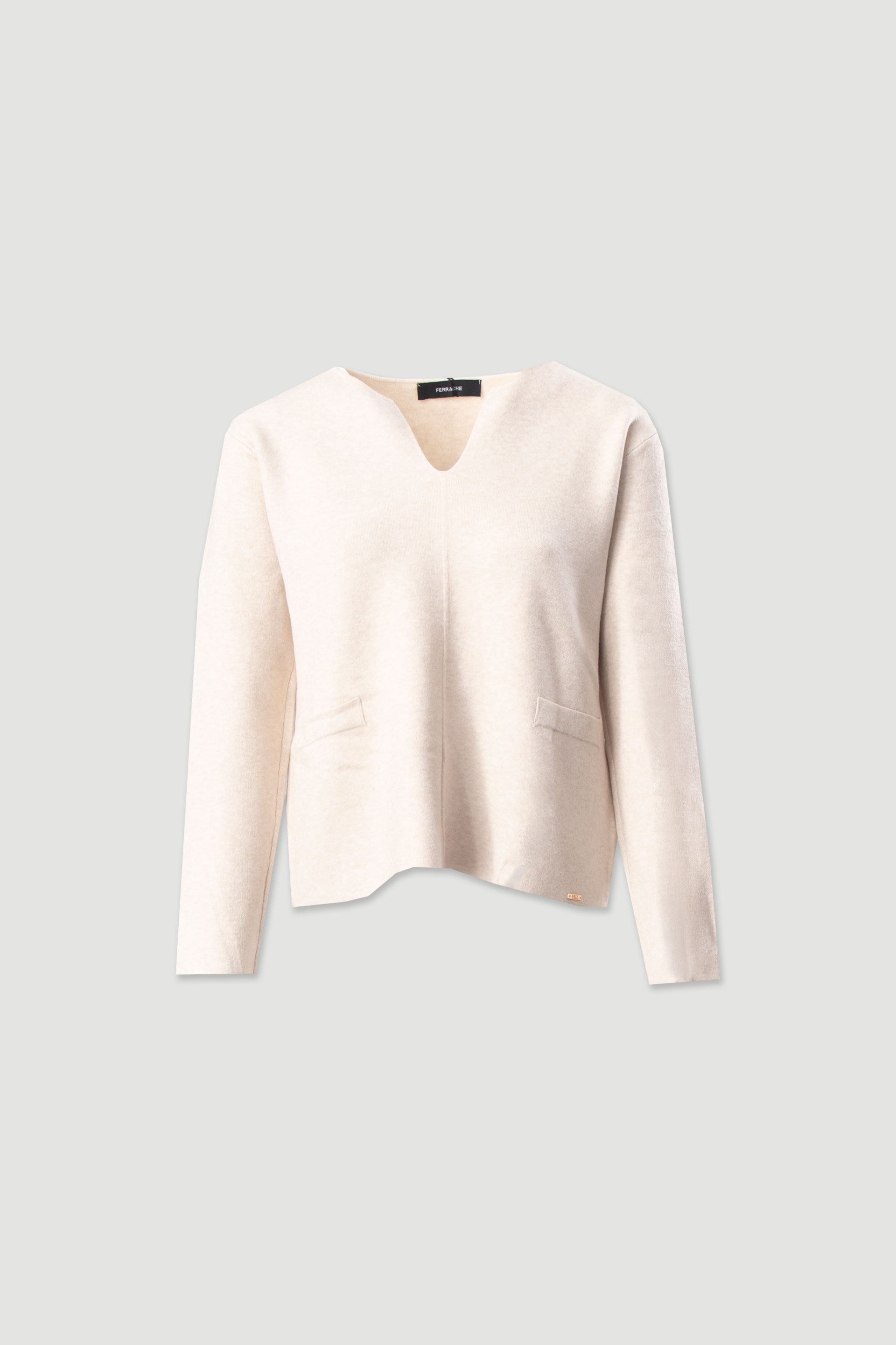 Jersey de punto con escote en v