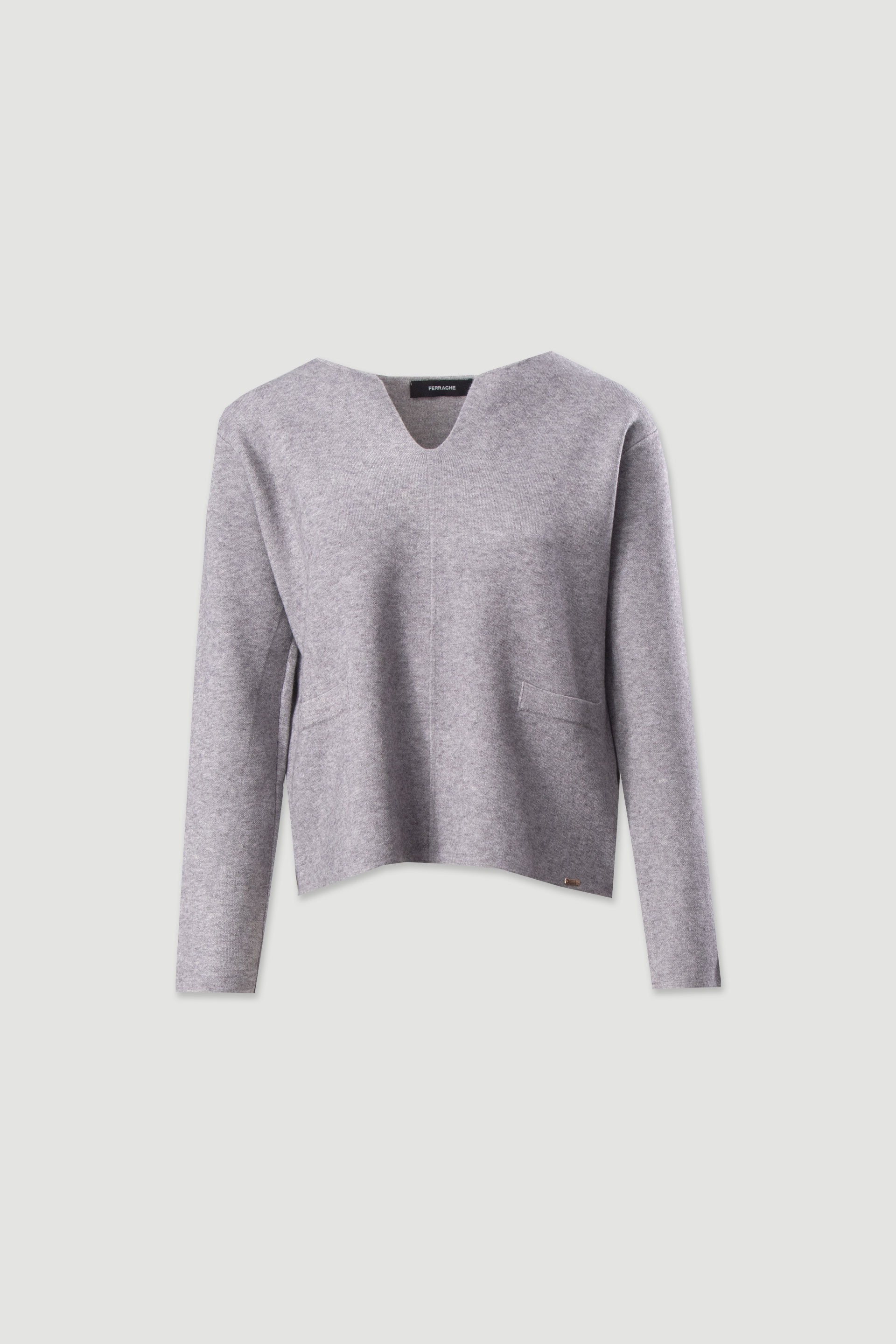 Jersey de punto con escote en v