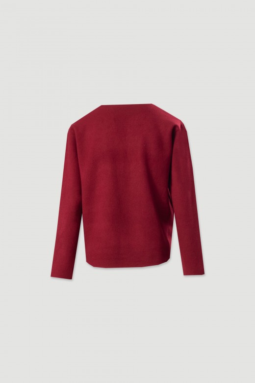 Knitted sweater with v-neckline Knitted sweater with v-neckline