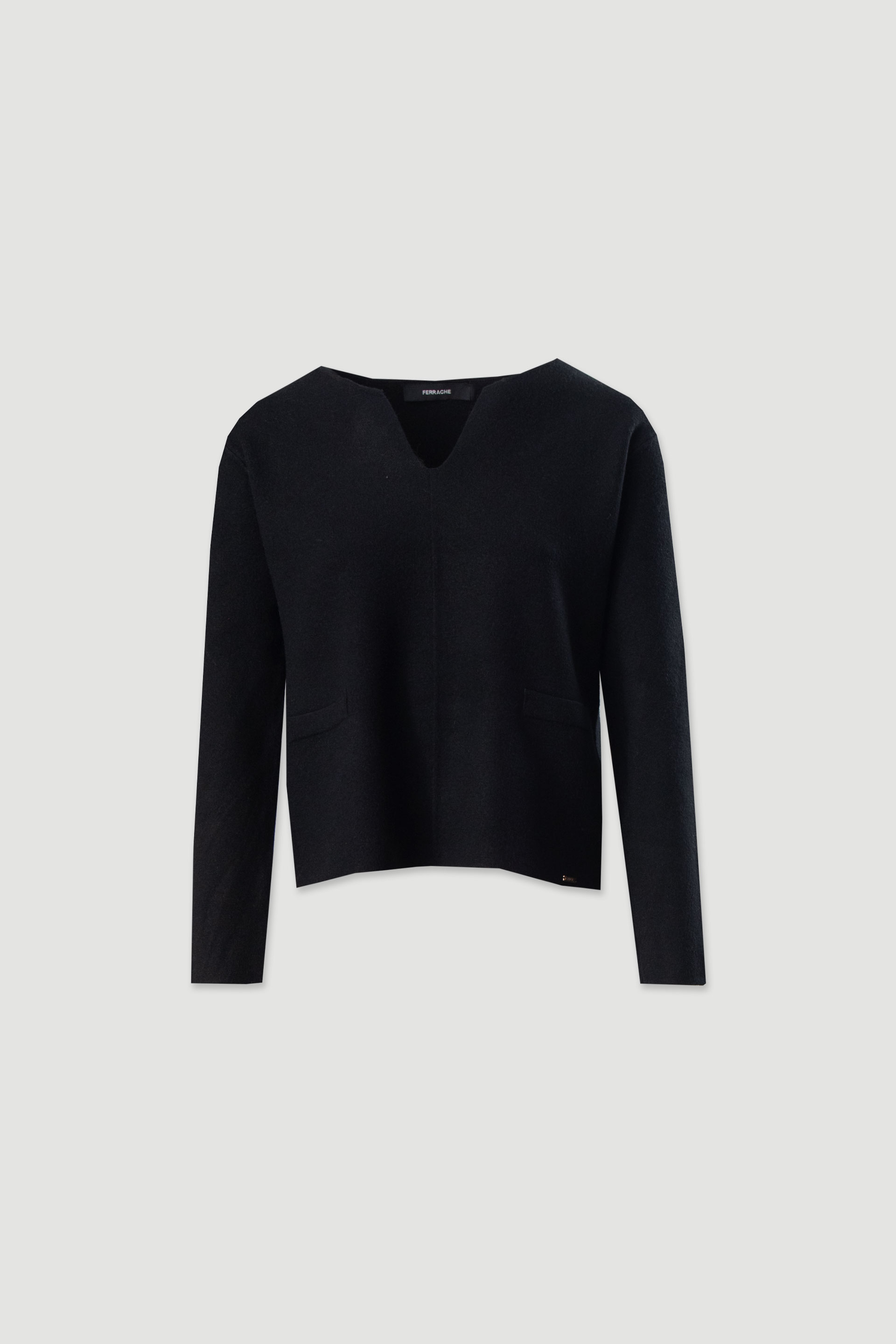 Pull en maille avec encolure en v