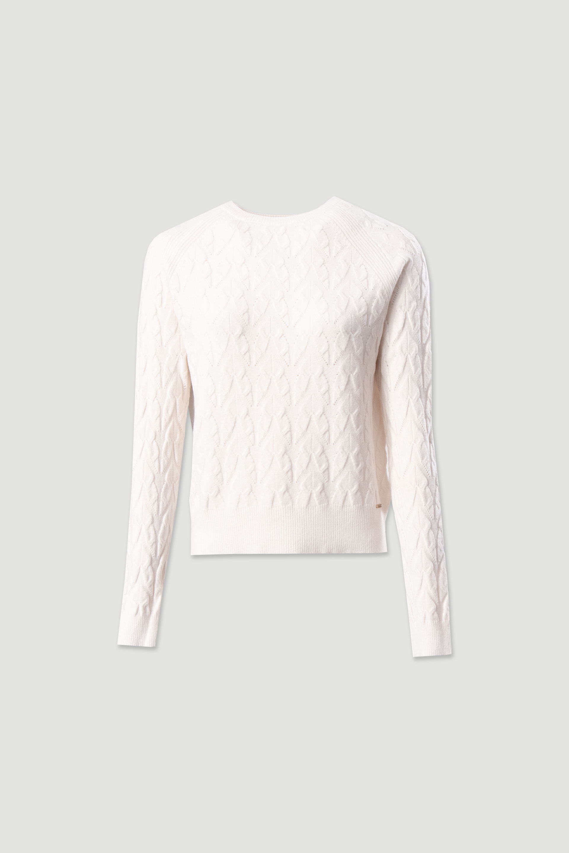 Camisola de malha com padrão entrançado