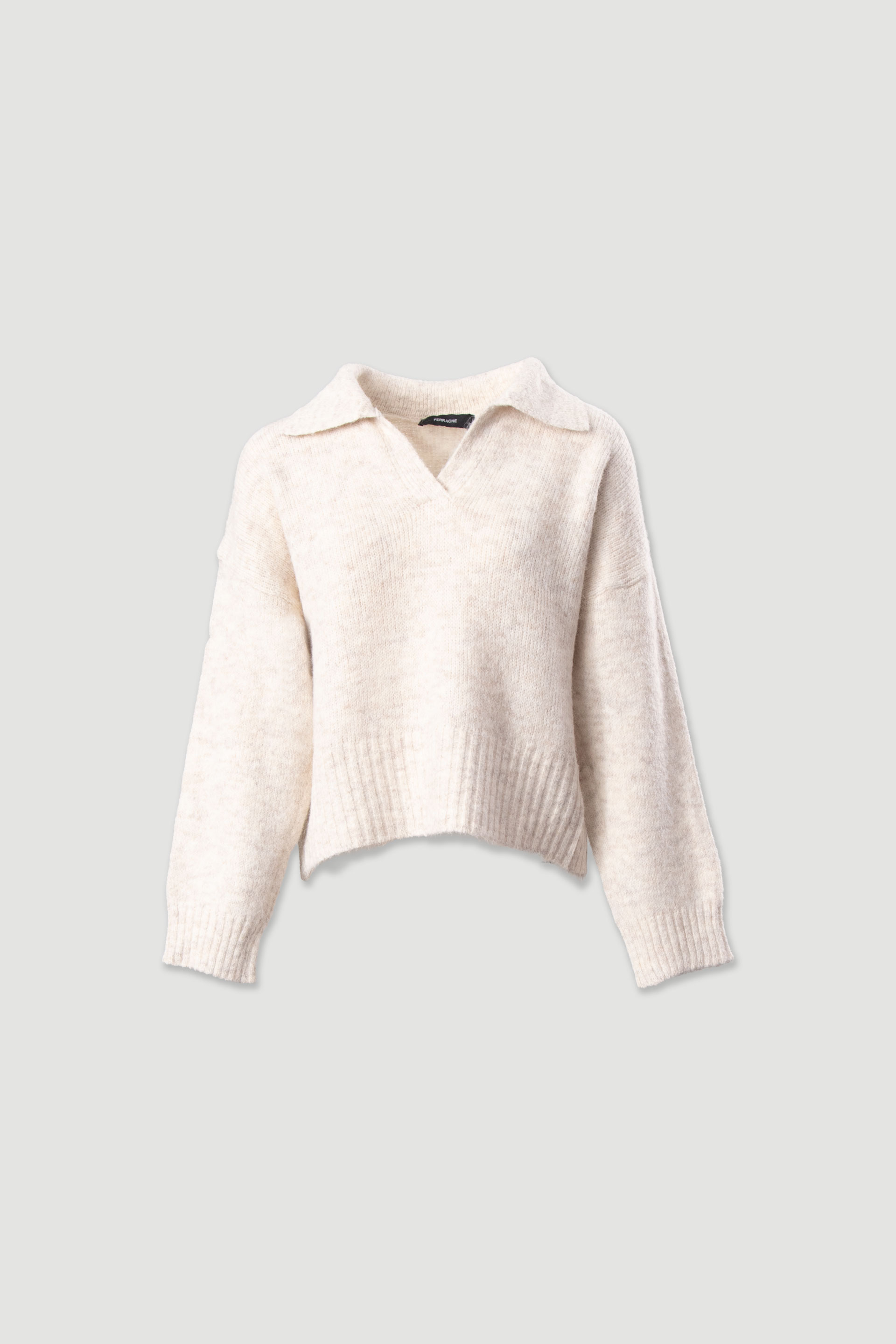 Wool-blend knit polo