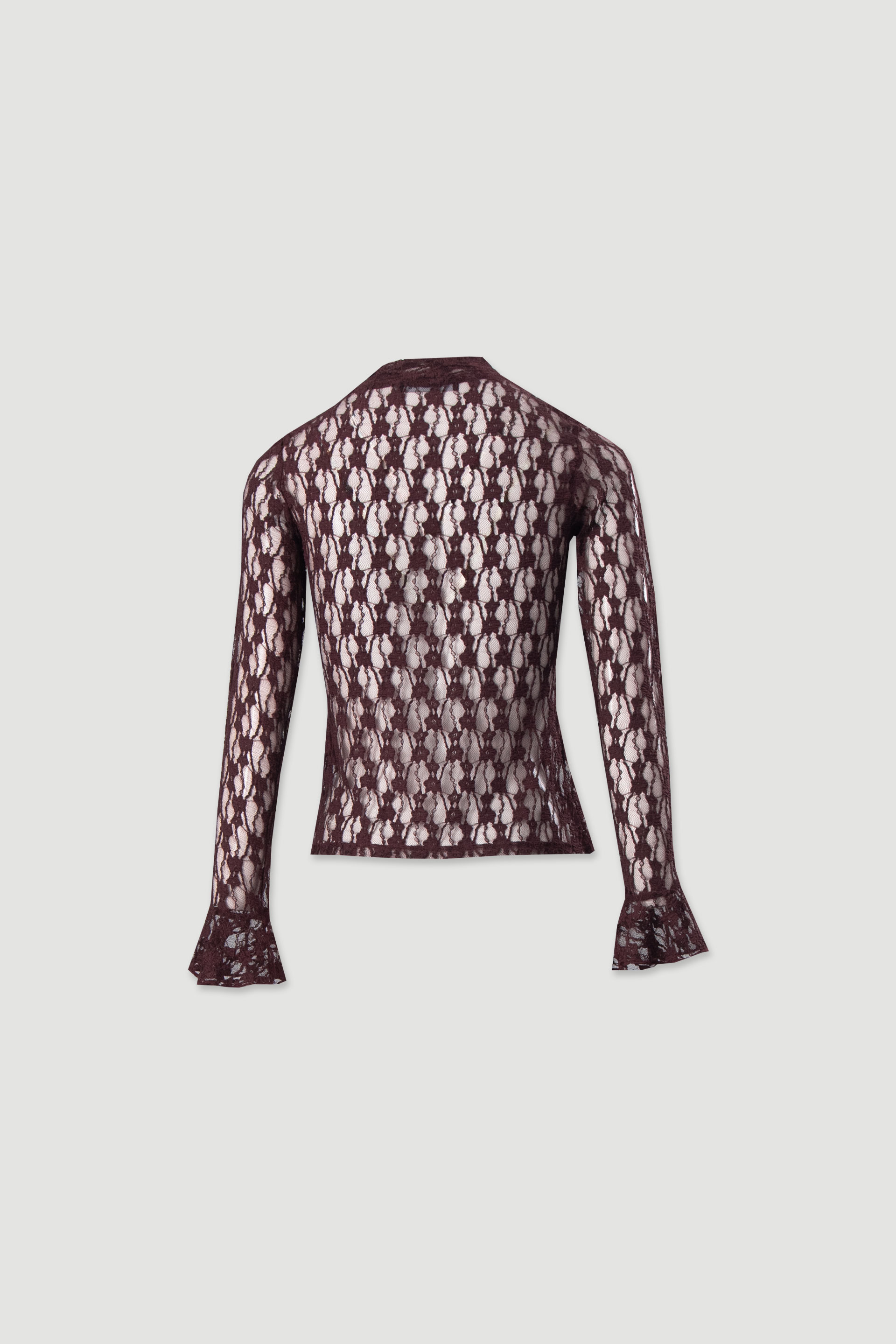 Blusa em renda com manga comprida